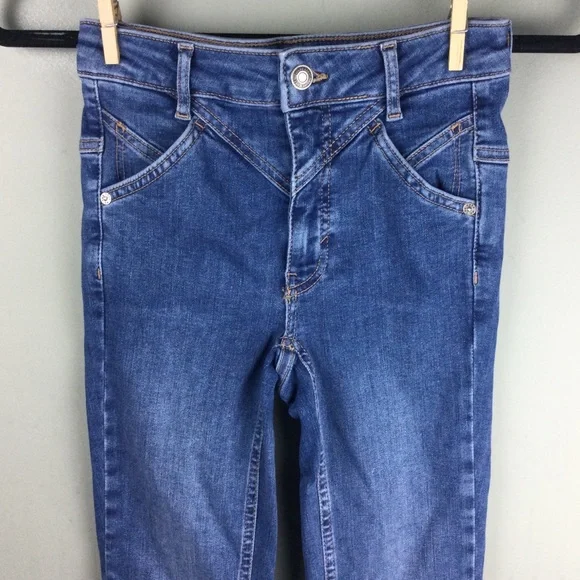 NWOT Free People Riley Seamed Daybreak Wash Mid-Rise Ankle Skinny Jeans Size 24 - Picture 5 of 12